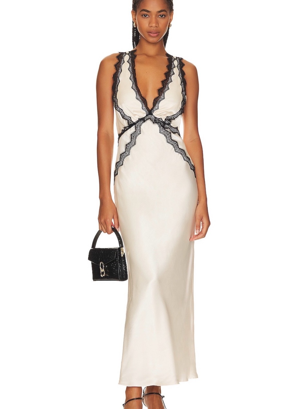 Shona Joy: Camille Lace Cross Back Midi Dress